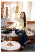 Custard Yellow Round Neck
