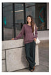 Jiupi Purple Round Neck