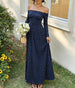 Navy Blue With Polka Dots